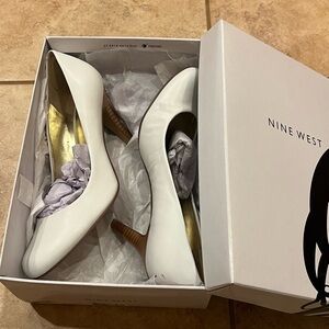 Nine West Women's White Heels
